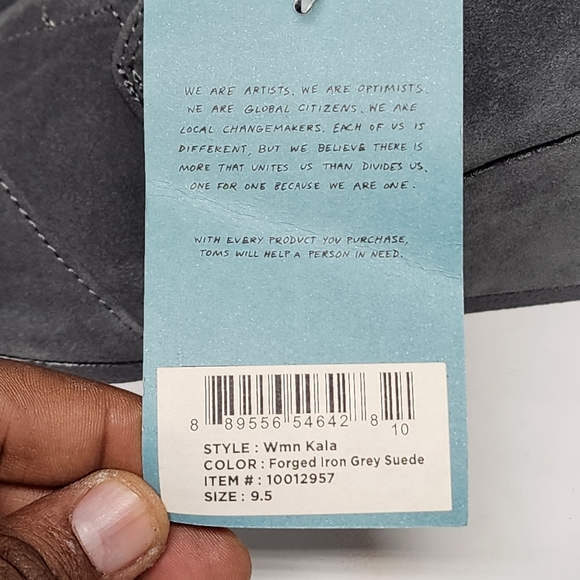 NEW TOMS Suede Wedge Booties size 9.5 - Picture 10 of 10